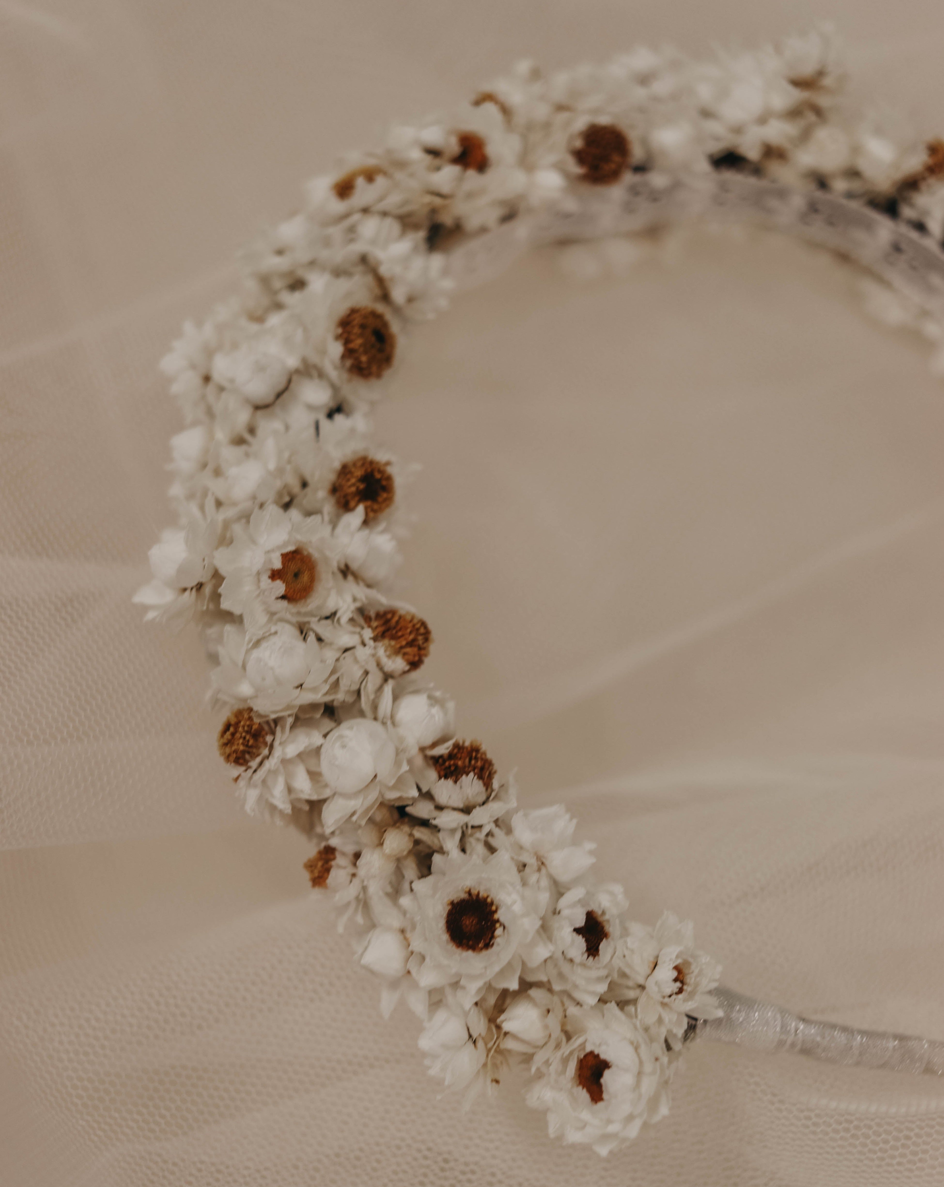 diadema silvestre flores preservadas