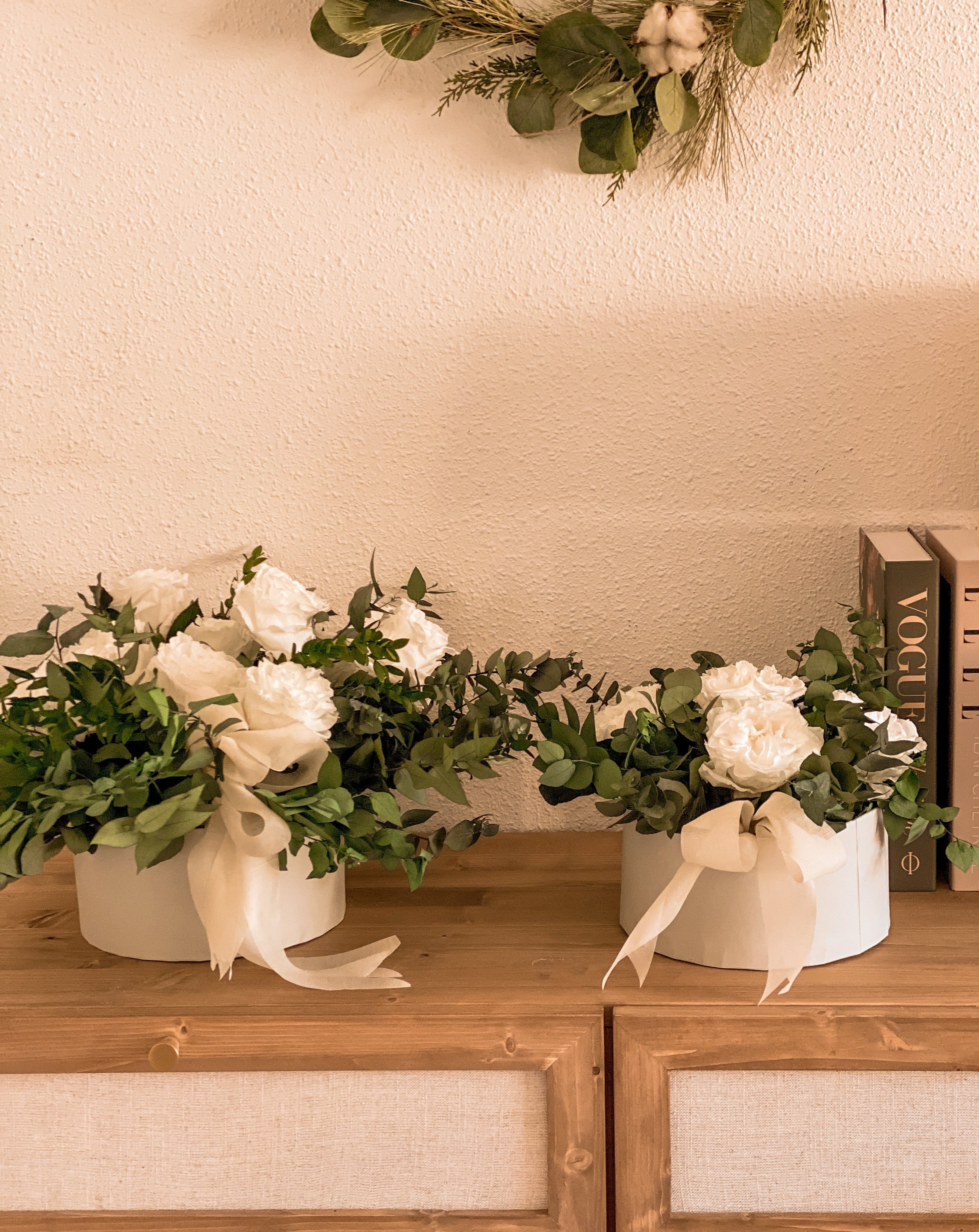 rosas preservadas blancas