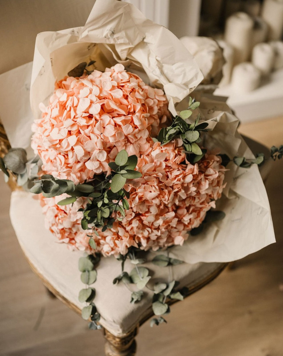 ramo hortensias rosas